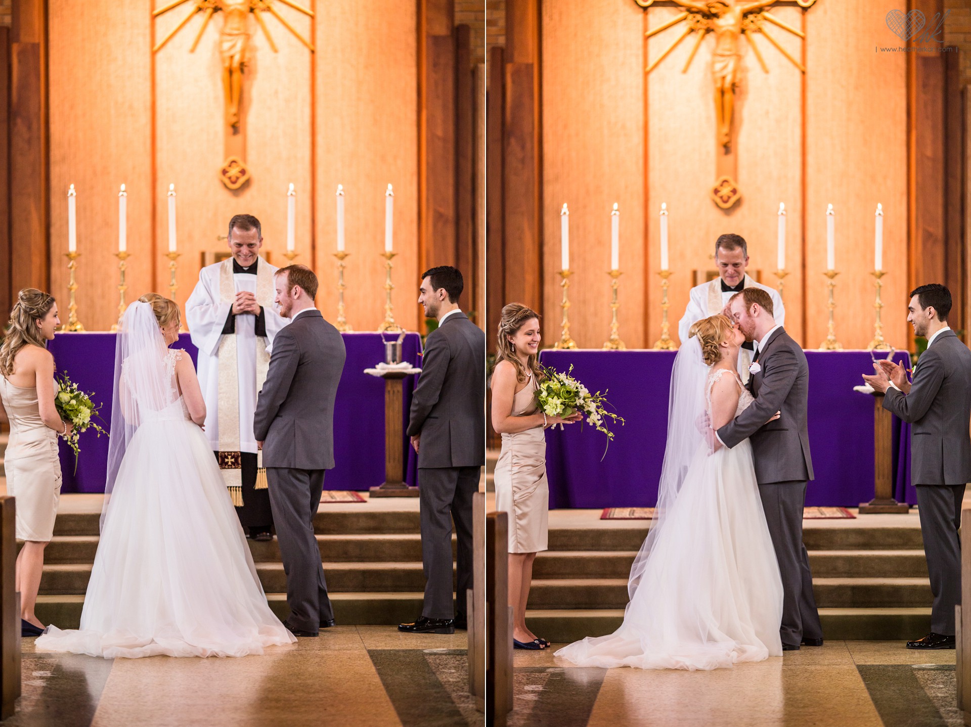 wedding photographs at Church of the Resurrection in Lansing MI