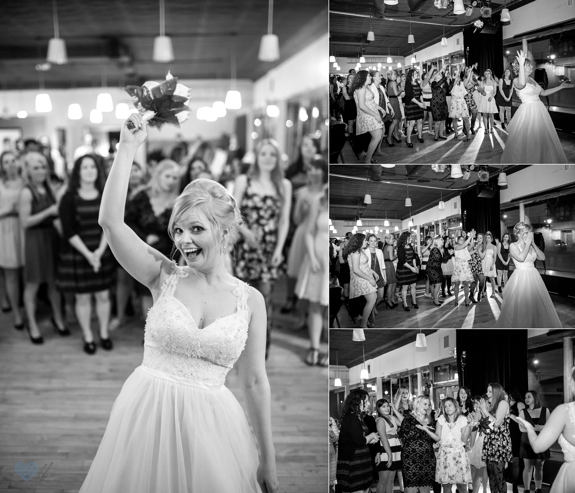 Old Town Marquee Lansing, MI, Wedding Reception dance floor photographs