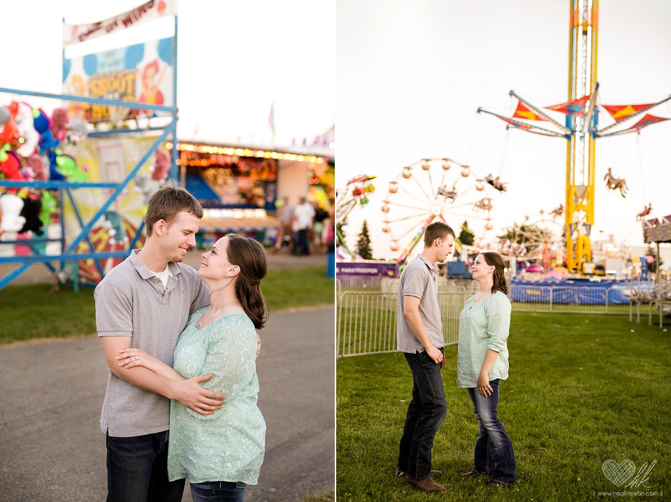 engagement photographs at the Fowlerville Fair