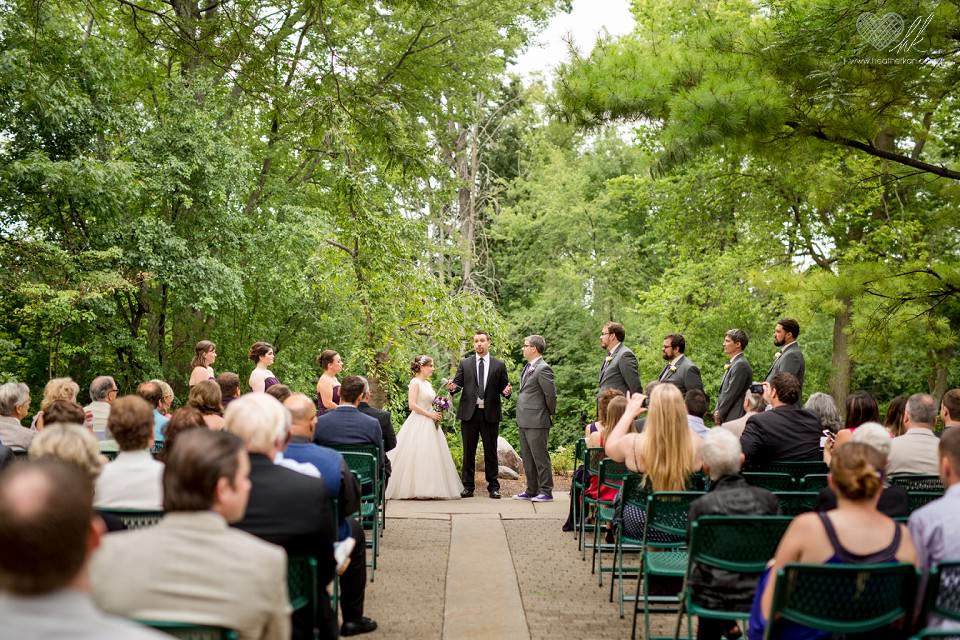 Outdoor wedding ceremony at Kellogg Center MSU East Lansing