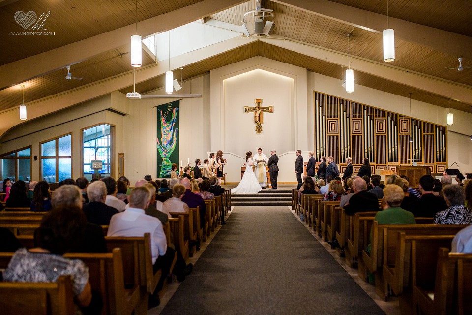wedding ceremony at St. Gerard Church Lansing MI