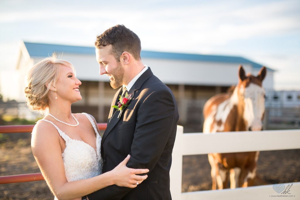 farm wedding photographs with horses Saginaw MI