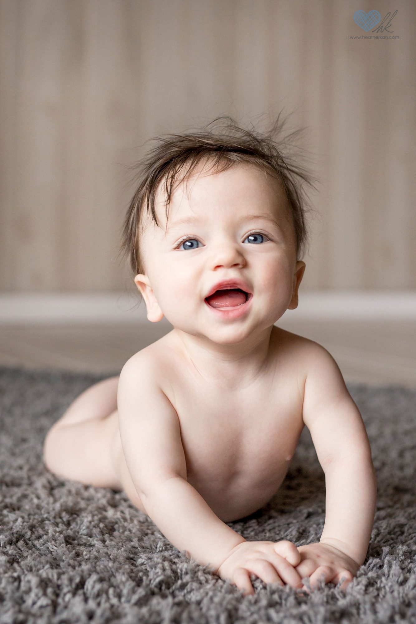 6 month old laughing photograph