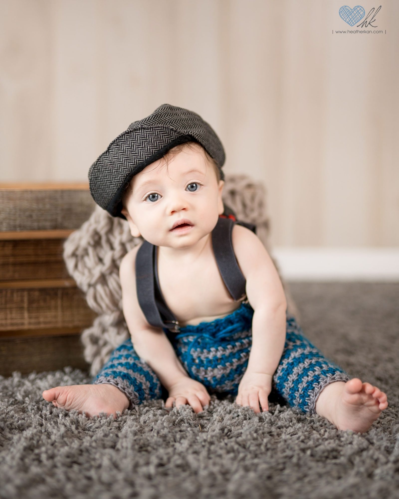 old man outfit photo session a 6 month old boy