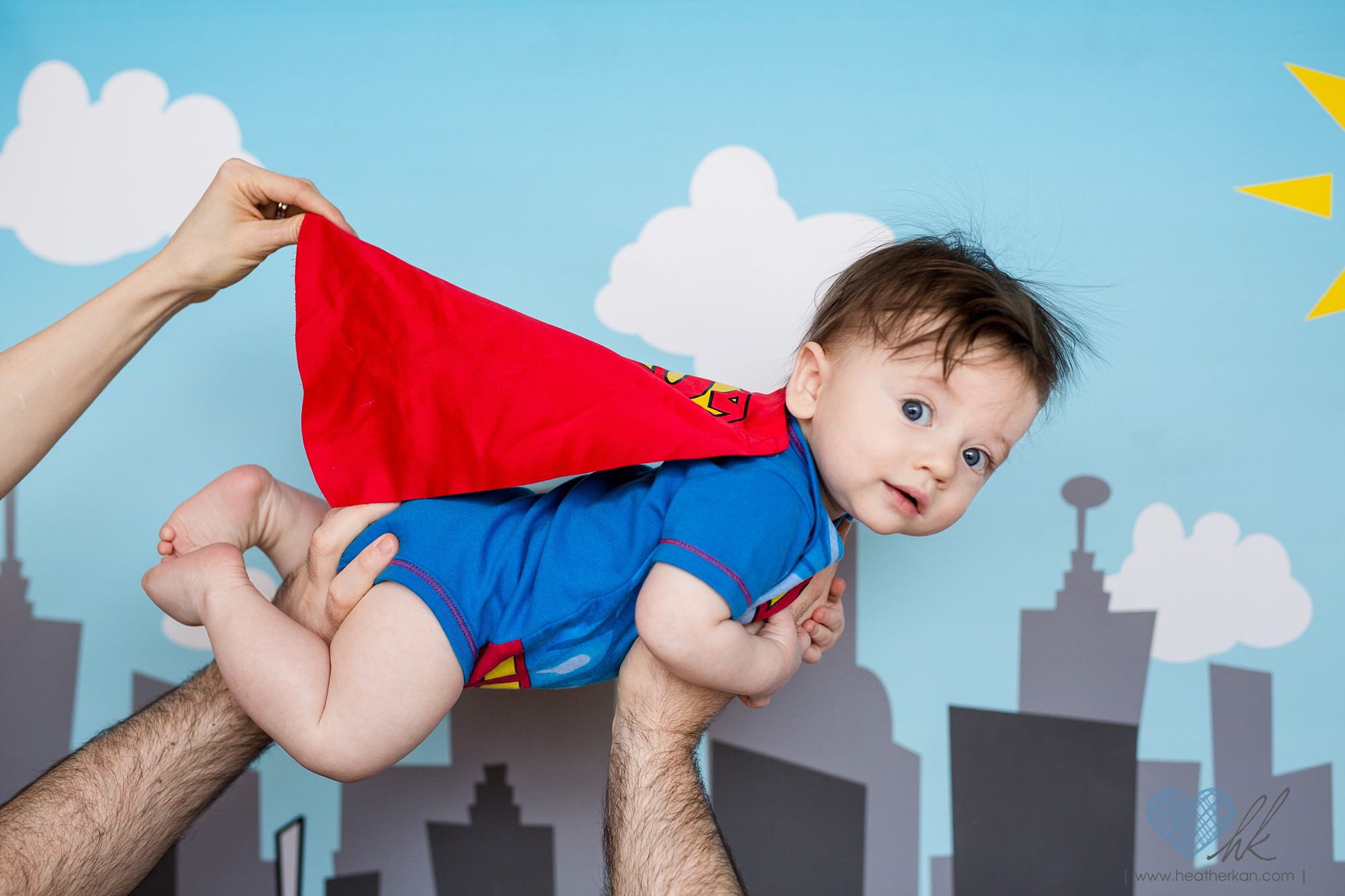 Superman theme photo session 6 month