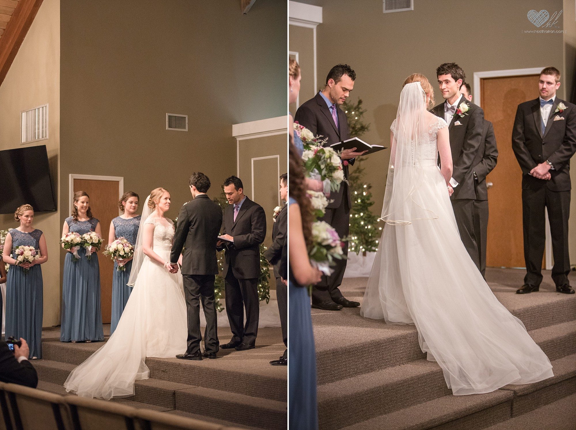 Wedding ceremony at Woodside Bible Church, Plymouth Michigan