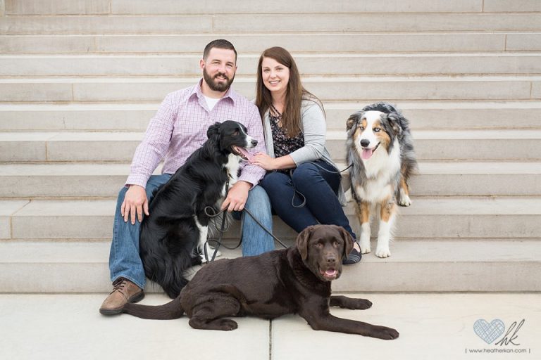 Luke and Amanda | Engagement Session with Dogs Lansing Michigan