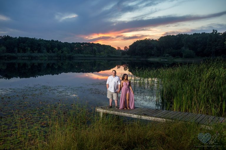 Brian and Jasmine | Sunset Engagement Session in Brighton, Michigan