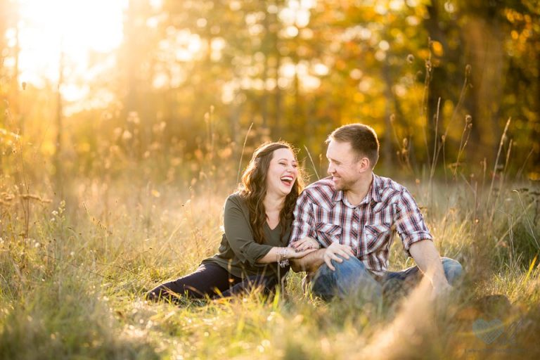 Katelyn and Caleb | Fall Engagement Photographs in Grand Ledge