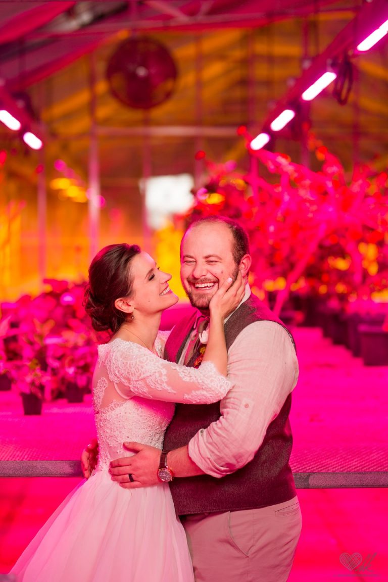 Liz and Jaie | Wedding Photographs at the Horticulture Gardens Greenhouse, MSU