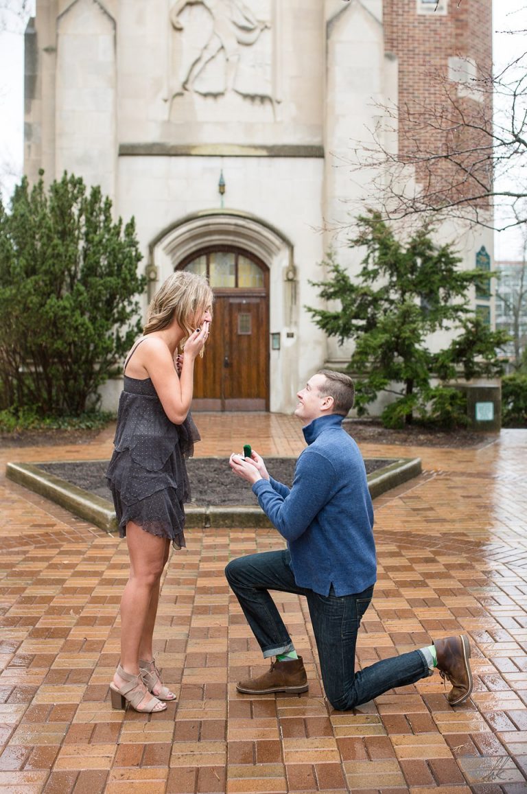 Hannah and Ben | Proposal at Beaumont Tower in MSU