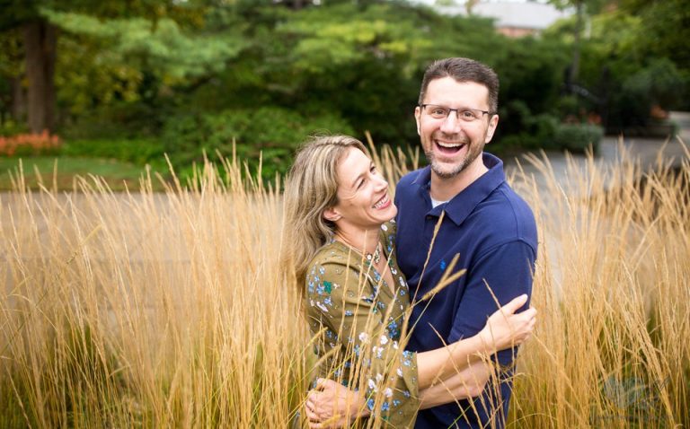 David and Katie | Rainy Day Engagement Session at MSU Campus