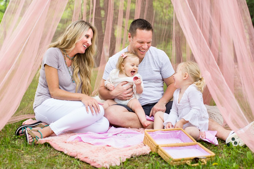 Family session tea party