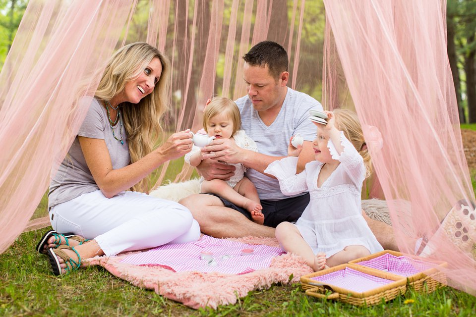 Family session tea party