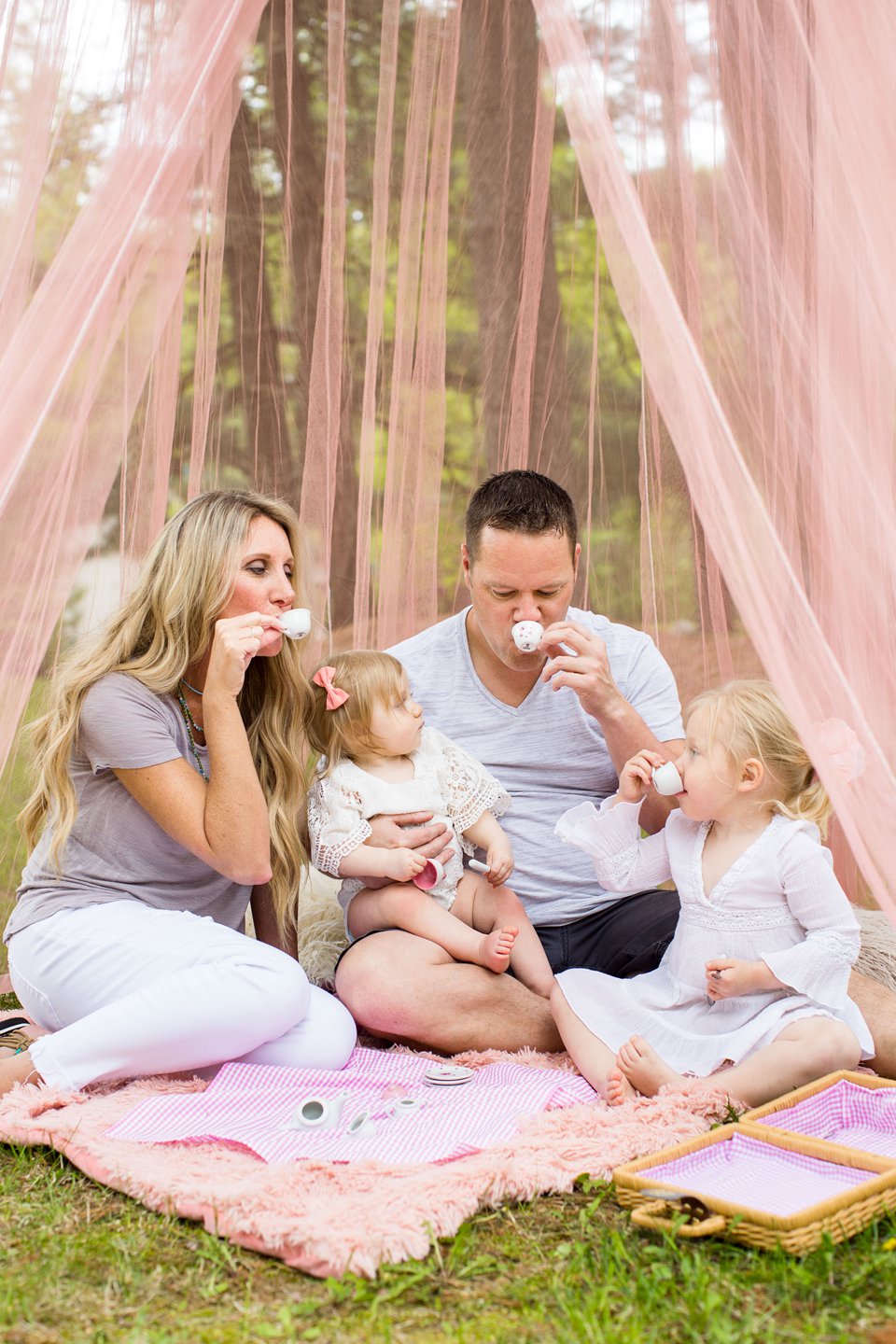 Family session tea party