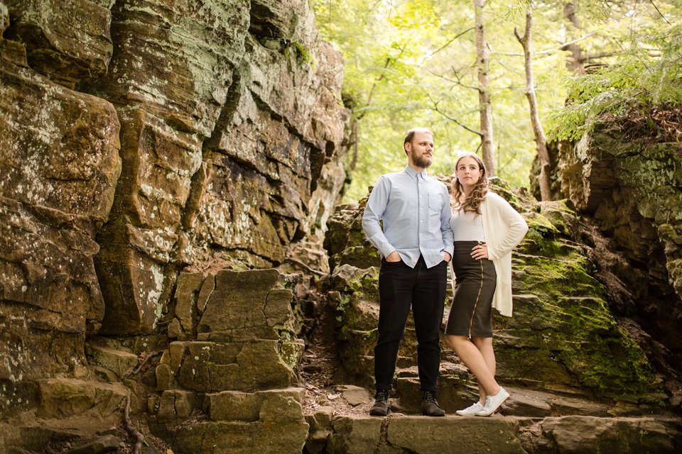 Engagement session photographs at Fitzgerald Park in Grand Ledge, Michigan