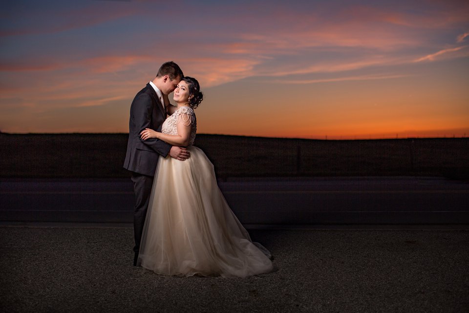 Okemos Michigan sunset wedding photographs
