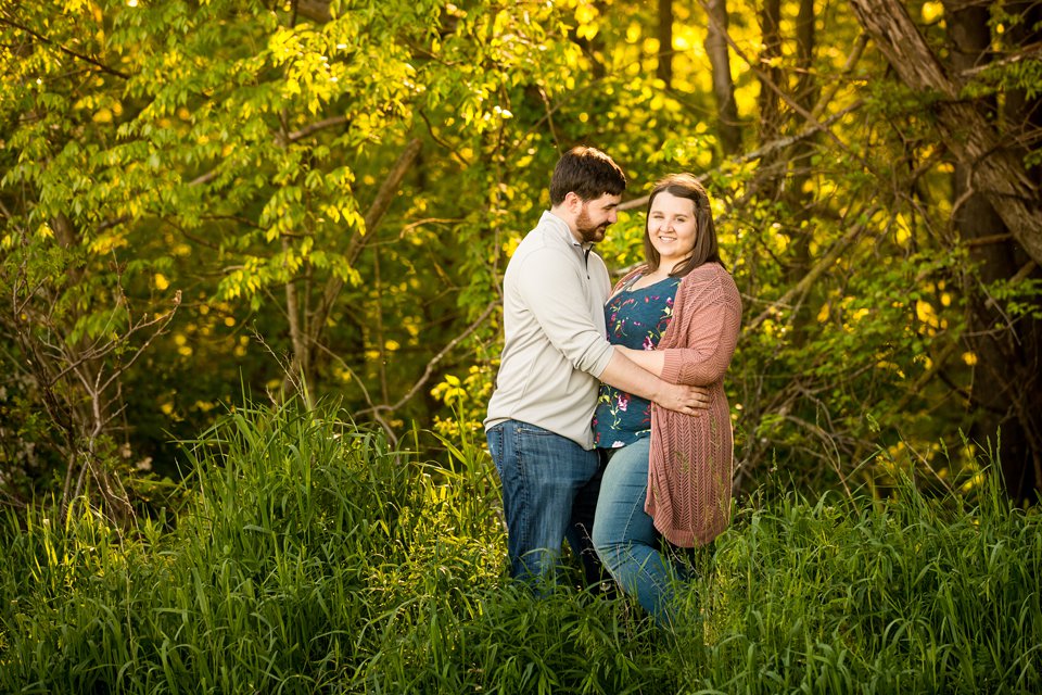 Engagement photographs at Lincoln Brick Park, Grand Ledge, Michigan