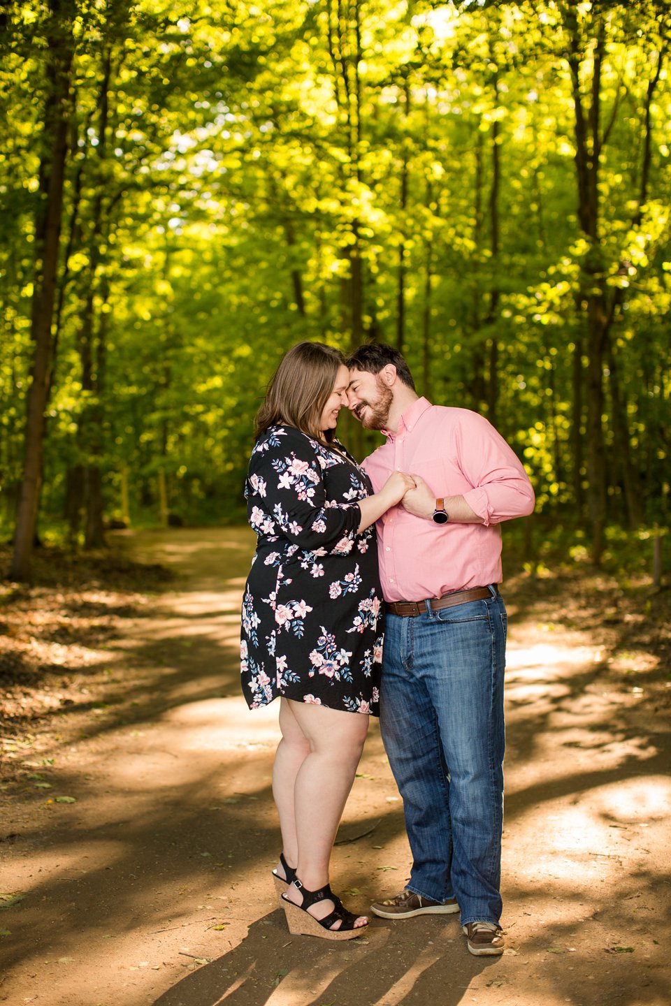 Engagement photographs at Lincoln Brick Park, Grand Ledge, Michigan