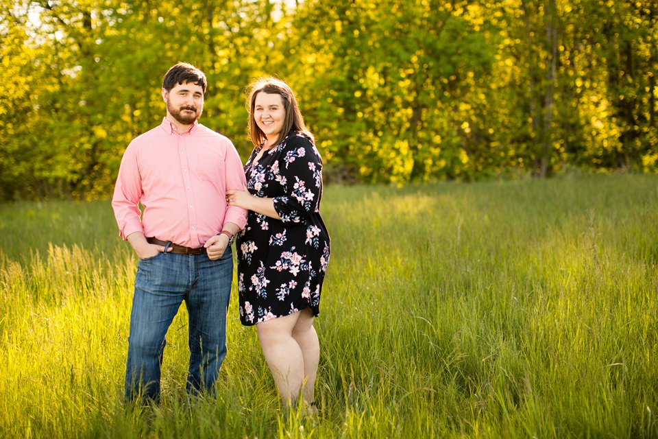 Engagement photographs at Lincoln Brick Park, Grand Ledge, Michigan