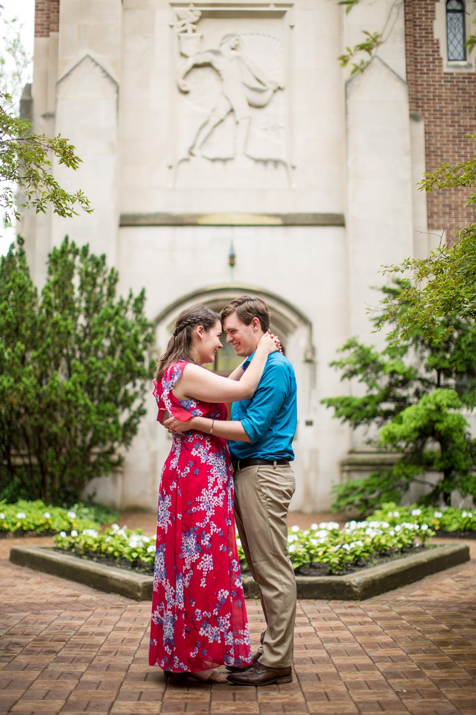 Proposal photographer at Beaumont Tower on MSU's campus, Michigan State University