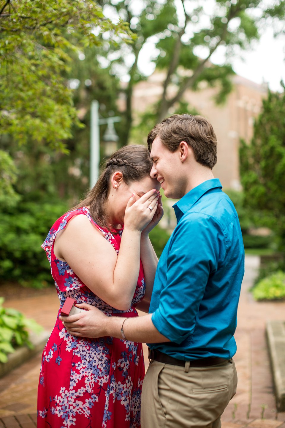 Proposal photographer at Beaumont Tower on MSU's campus, Michigan State University