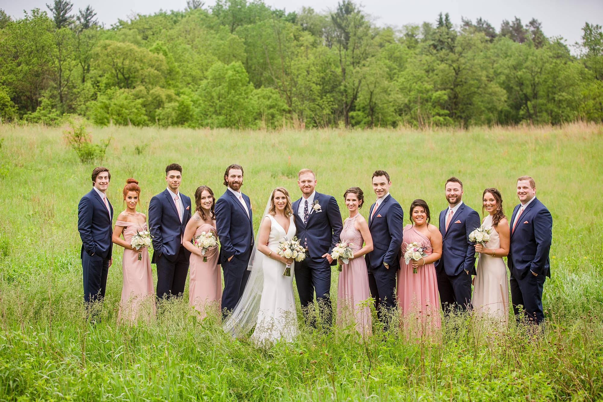 Fenner Nature Center wedding photographs with bridal party