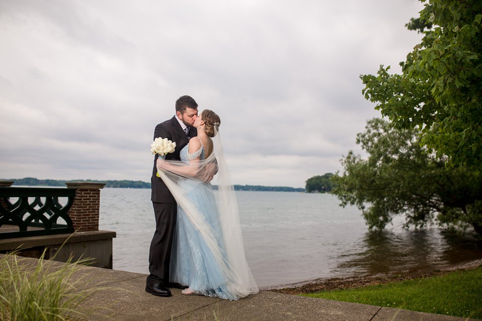 Wedding photographs on the lake at the Kellogg Manor House