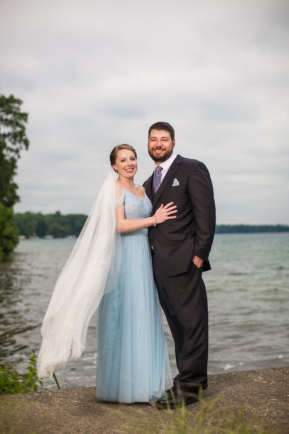 Wedding photographs on the lake at the Kellogg Manor House