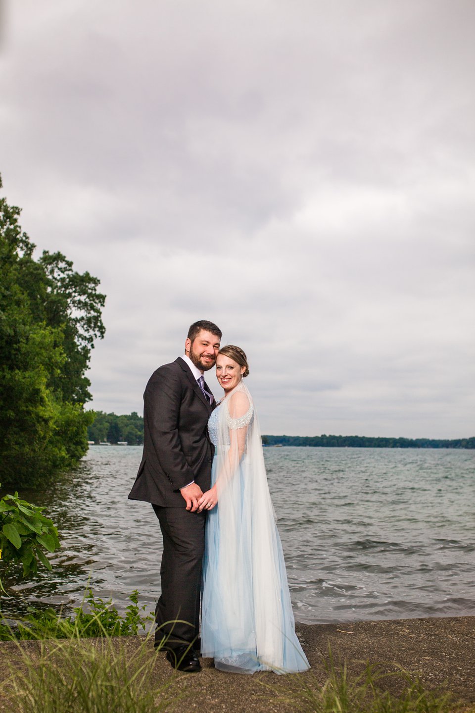 Wedding photographs on the lake at the Kellogg Manor House