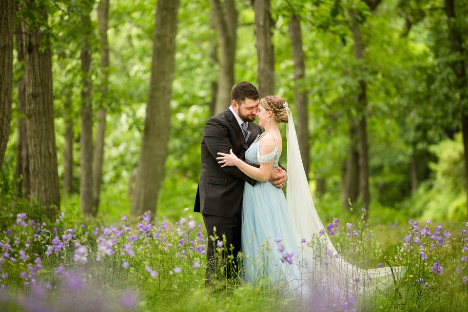 Wedding photographs in the forest at the Kellogg Manor House