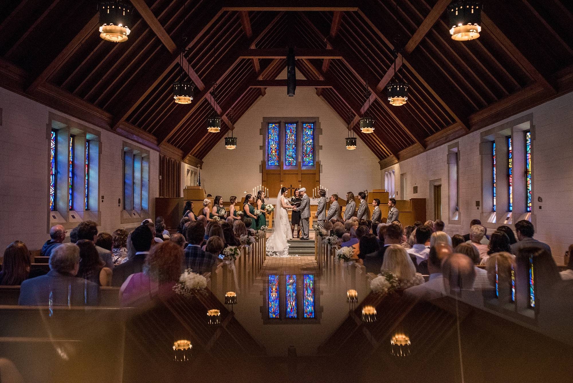 MSU Alumni Memorial Chapel wedding ceremony
