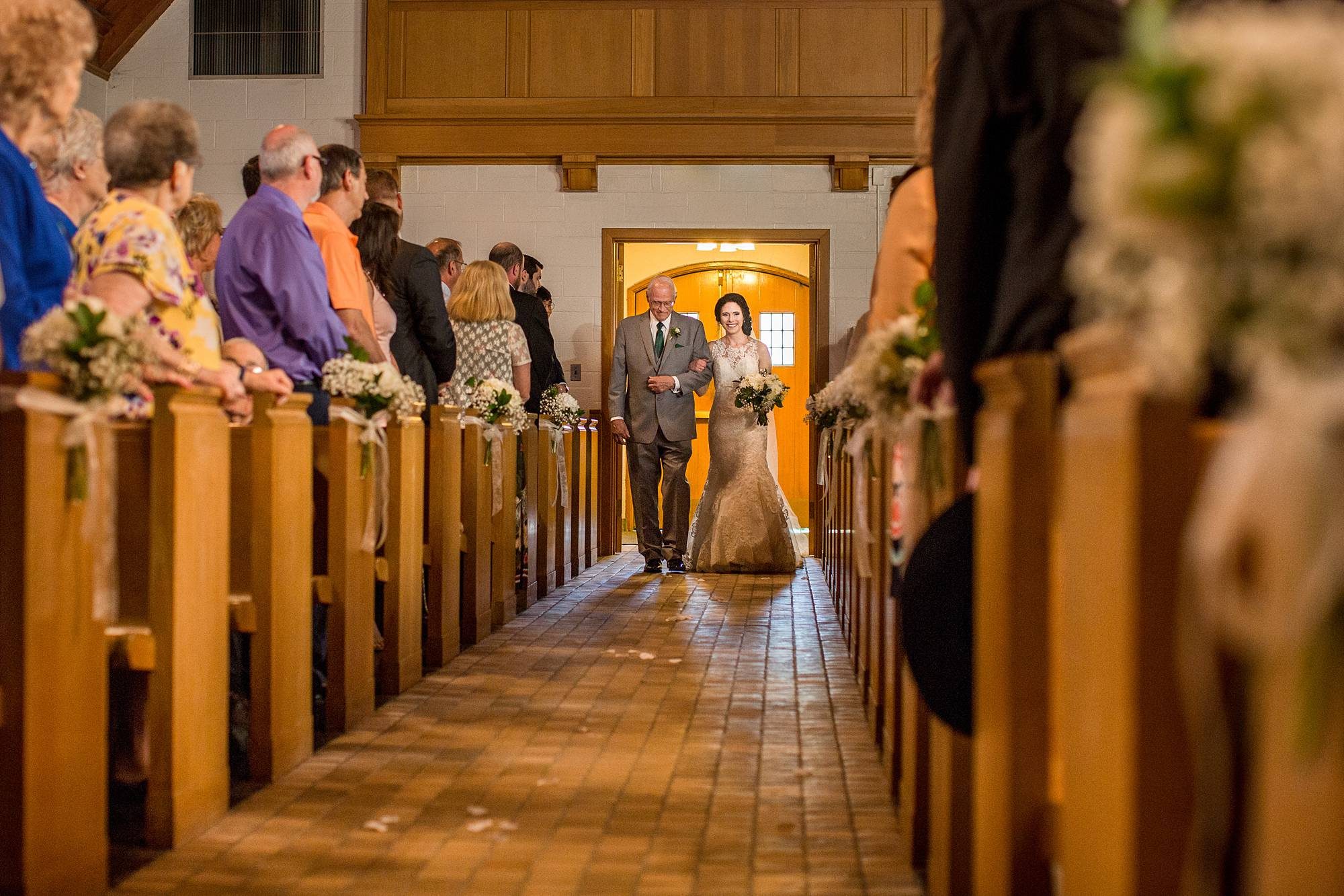 MSU Alumni Chapel wedding ceremony