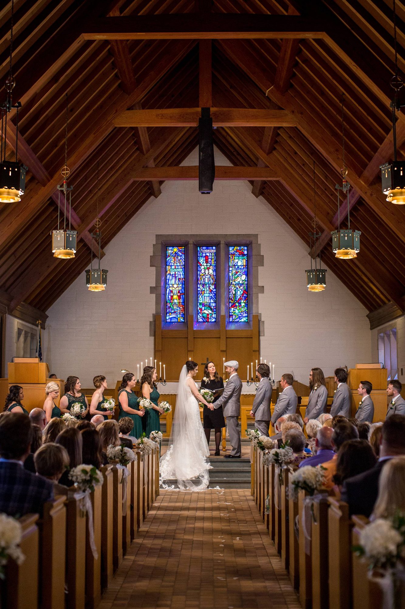 MSU Alumni Chapel wedding ceremony