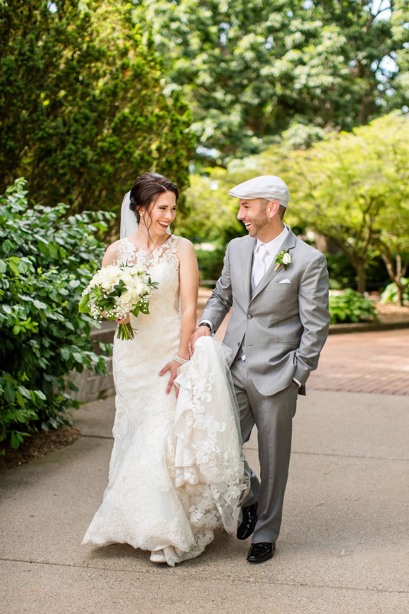 Wedding photographs at Beaumont Tower MSU