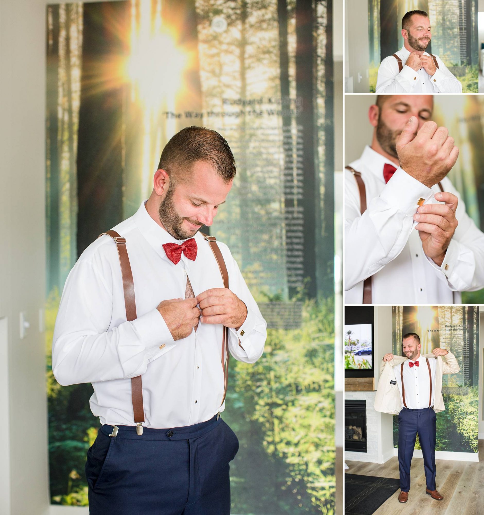 Bay Pointe Woods Groom getting ready