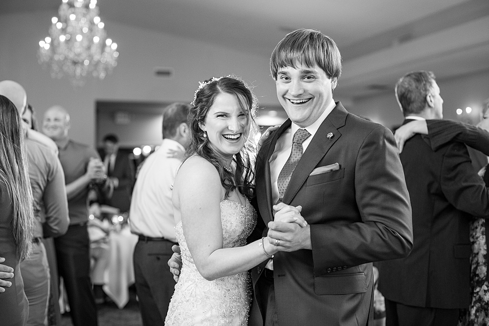 Wedding photographs in the banquet hall at the English Inn, Eaton Rapids