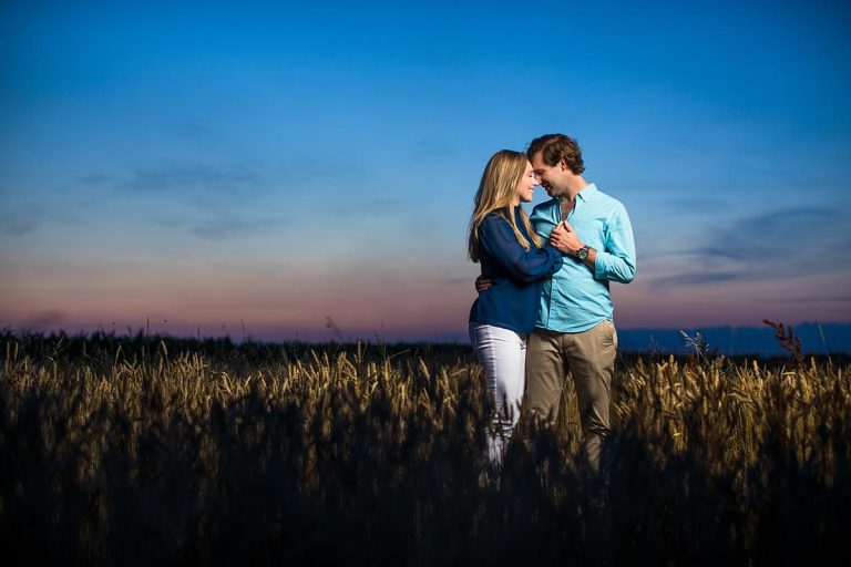 Hannah and Hunter’s MSU Sunset Engagement Session