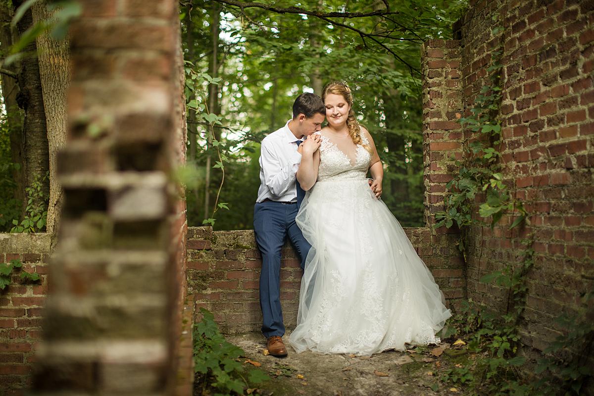 Wedding photographs at Lincoln Brick Park, Grand Ledge Michigan