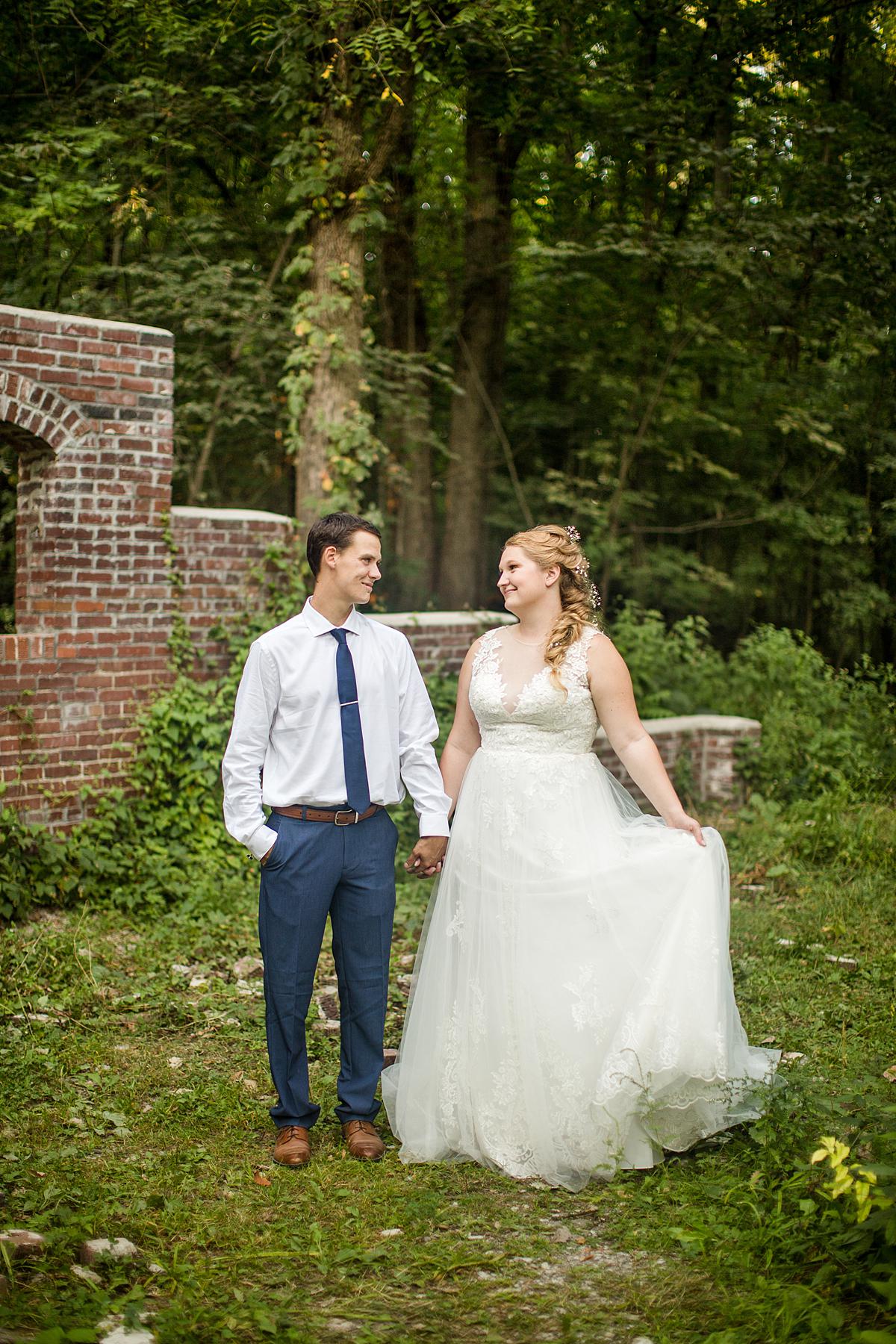 Wedding photographs at Lincoln Brick Park, Grand Ledge Michigan