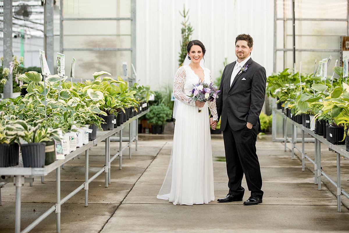 wedding photographs at Farmer John's Home Garden & Fashion in Farmington Hills