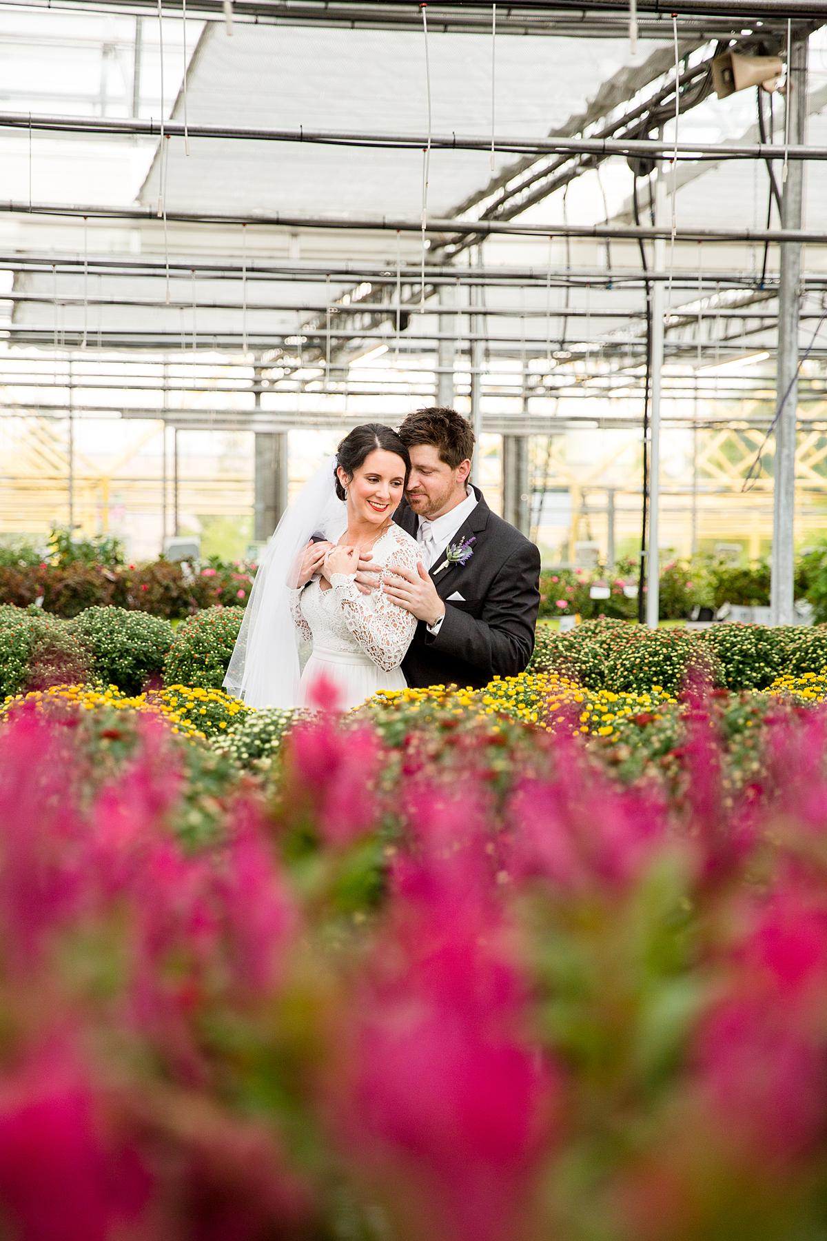 wedding photographs at Farmer John's Home Garden & Fashion in Farmington Hills