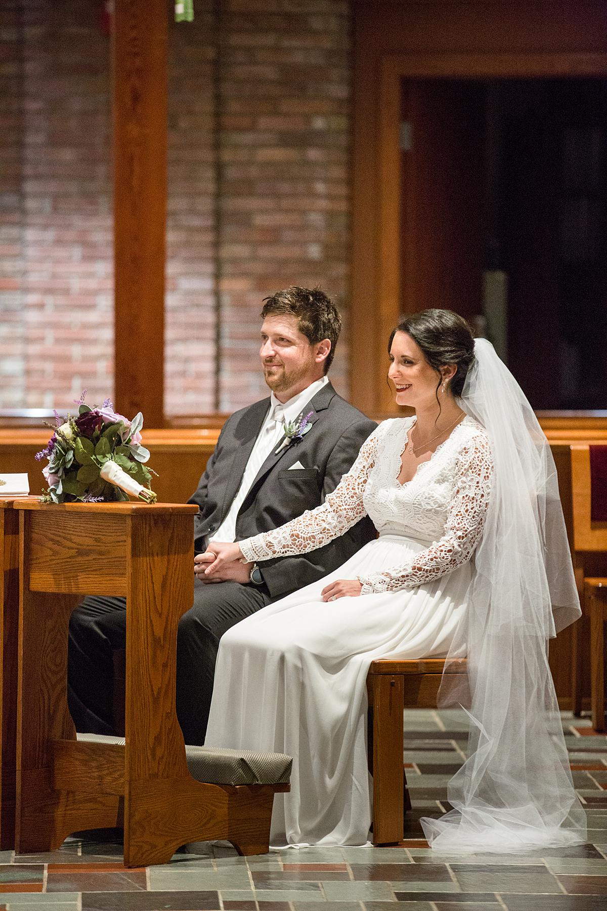 Our Lady of Victory in Northville wedding ceremony photographs