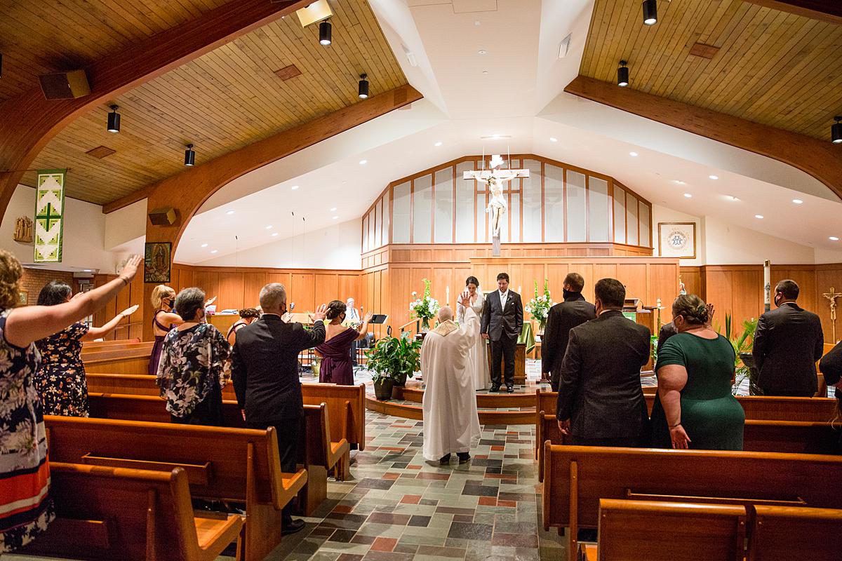 Our Lady of Victory in Northville wedding ceremony photographs