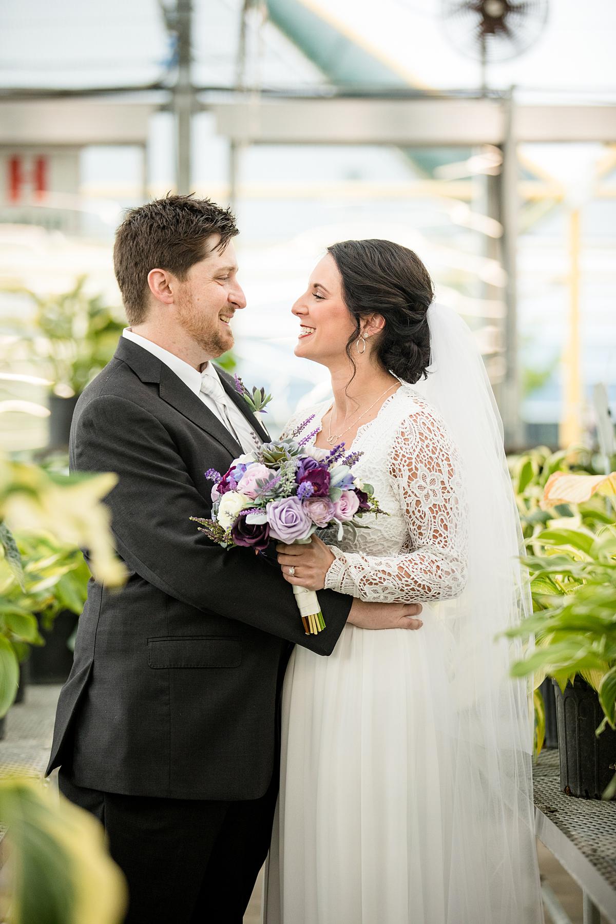 wedding photographs at Farmer John's Home Garden & Fashion in Farmington Hills