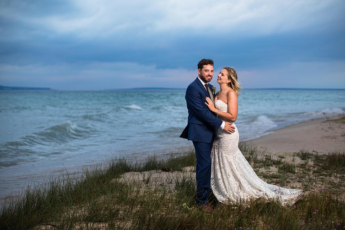 Destination wedding photographs in Mackinaw City, Michigan