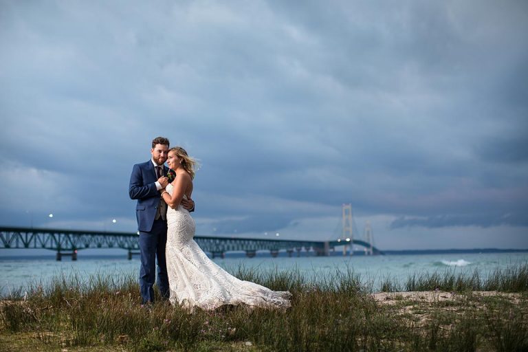 Intimate Destination Beach Wedding in Mackinaw City, Michigan // Paxton and Tyler