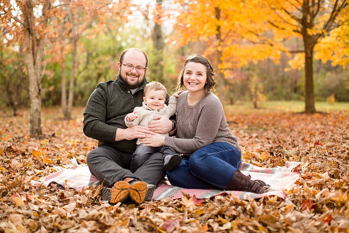 Fall family photographs at Lincoln Brick Park in Grand Ledge, Michigan