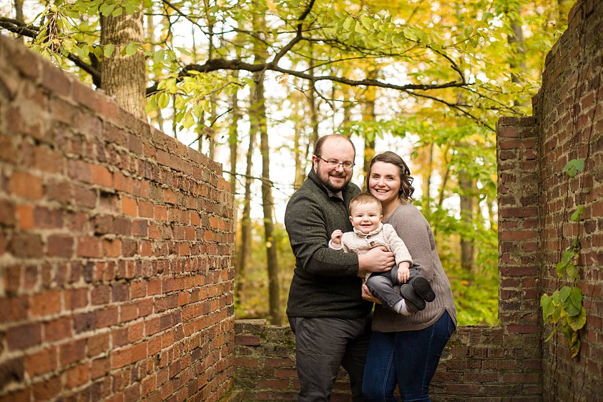 Fall family photographs at Lincoln Brick Park in Grand Ledge, Michigan