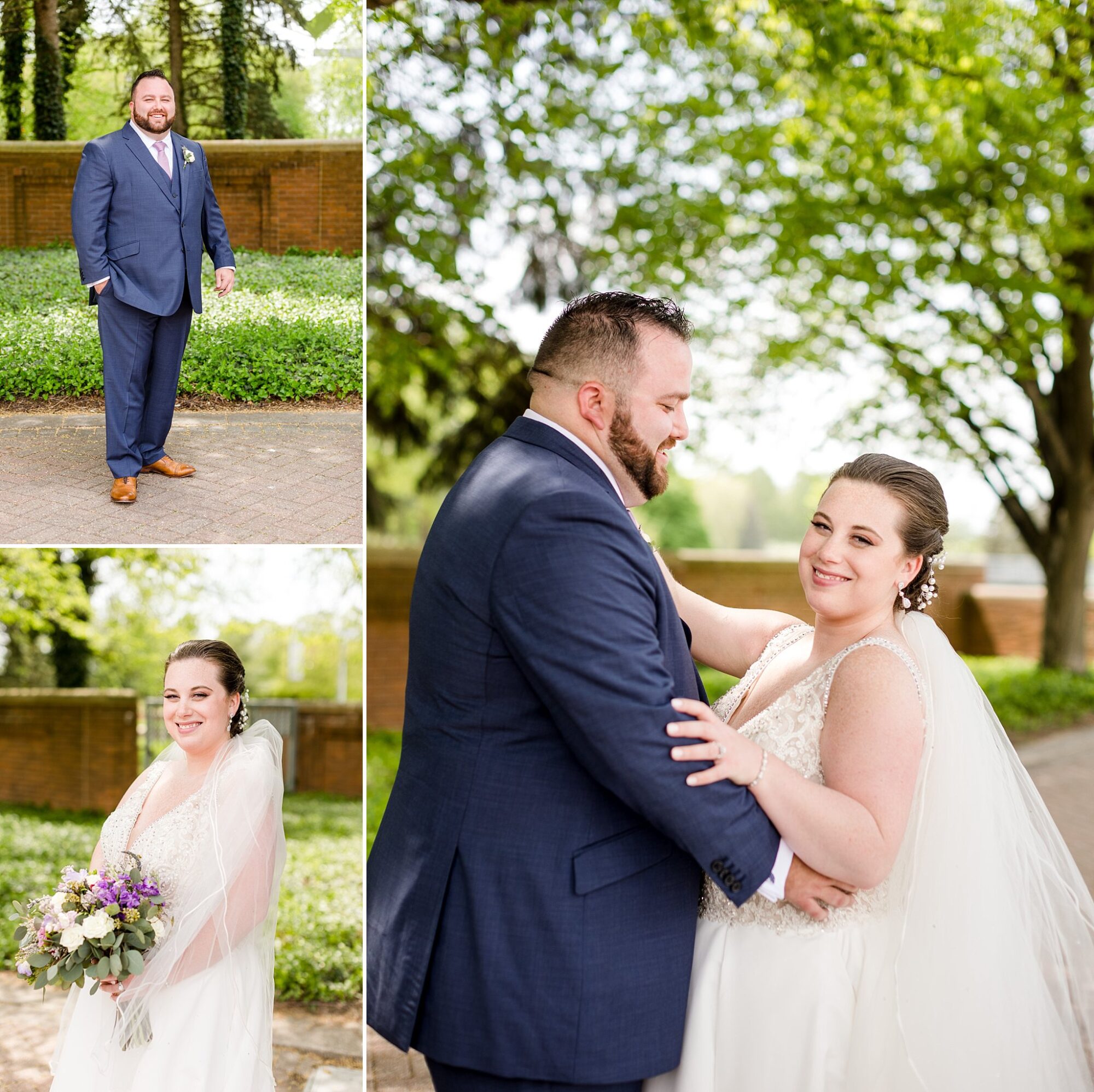 Record Box Loft outdoor portraits of bride and groom